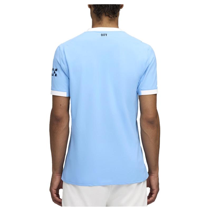 PUMA Mens Manchester City F.C. Crew Neck Short Sleeve Home Jersey Authentic Casual - Blue