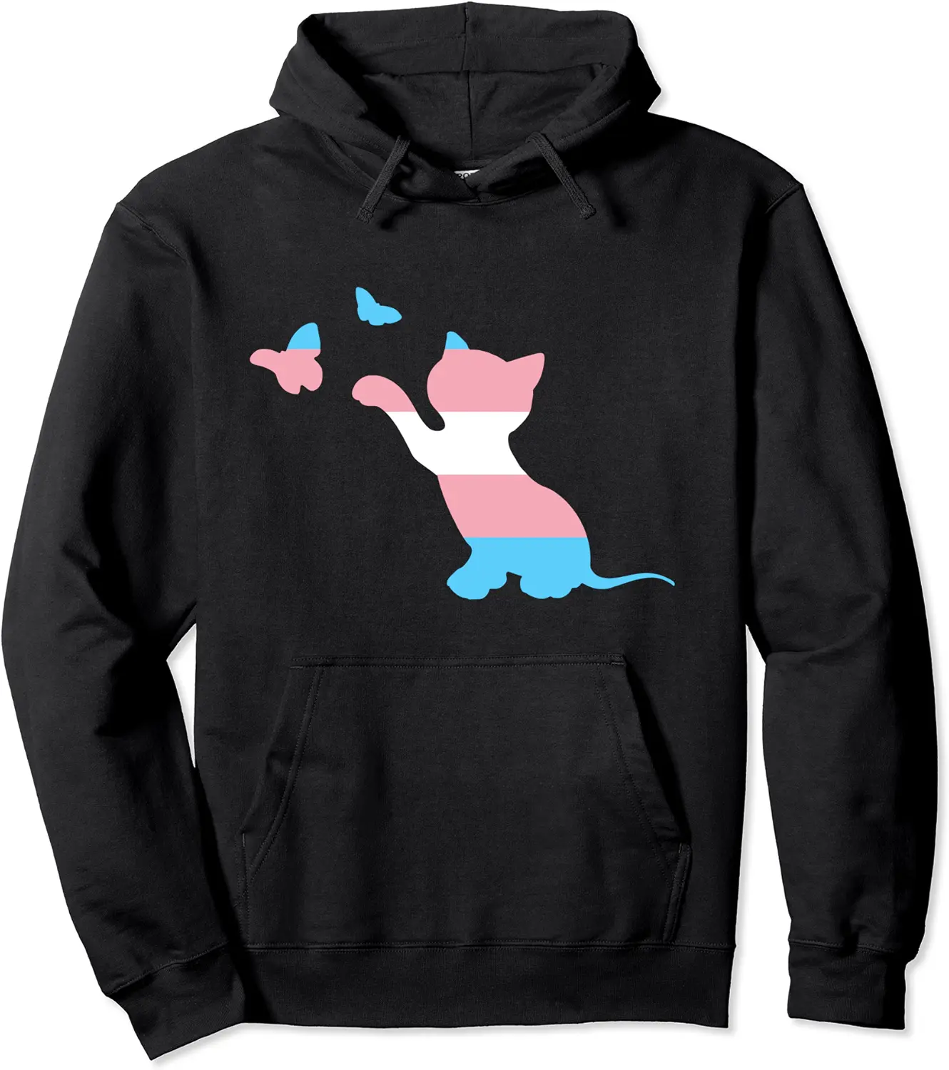Cat Trans Pride Flag Gift for Transgender FTM MTF Cat Lovers Pullover Hoodie - Antonioja Shop 85B07WFFRKVG