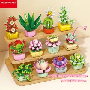 Microbead Succulent Block Plant, Microbead Assembly Toy, Desktop Decoration Ornament, Miniature Garden Decor, Unique Gift Idea