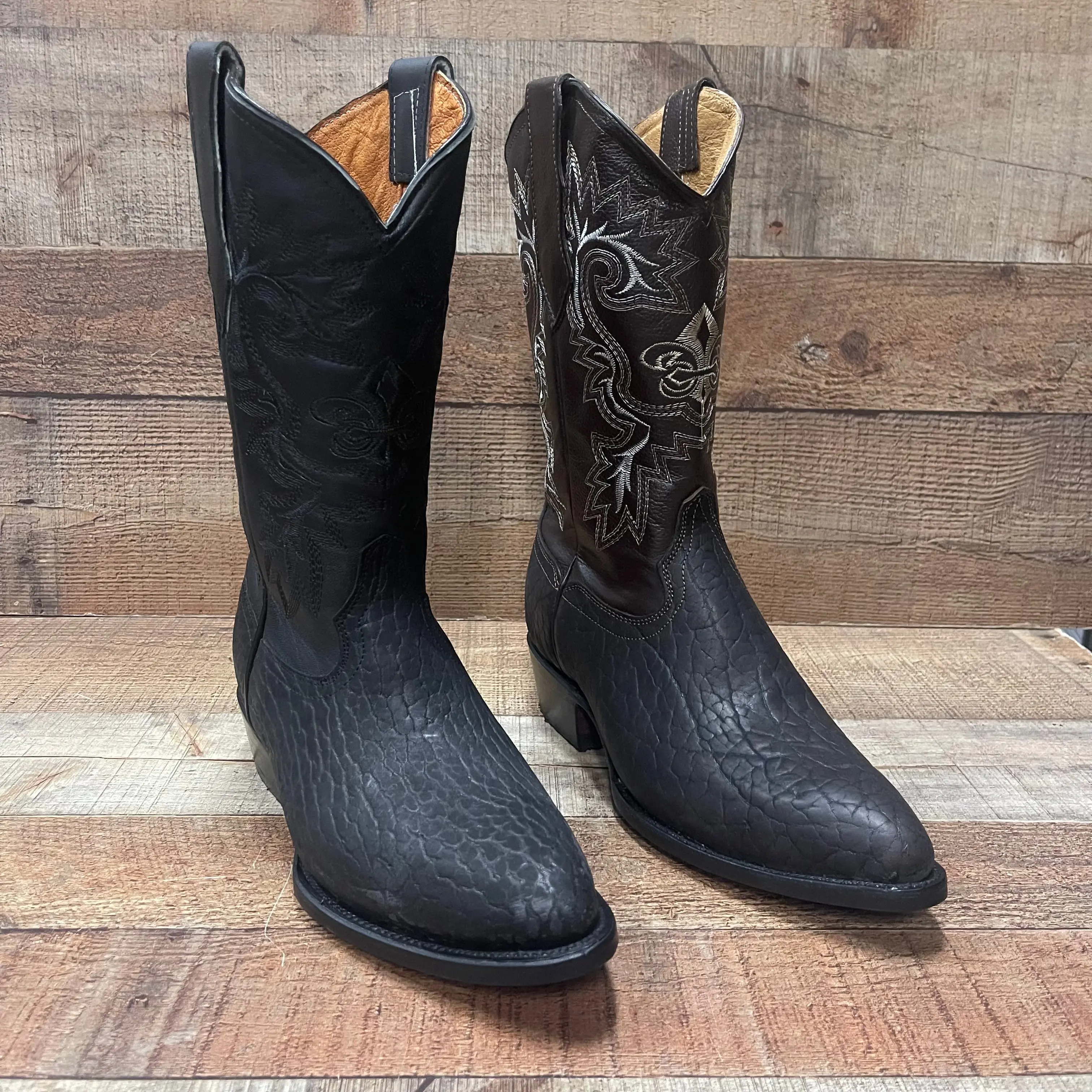 Men's Western Rodeo Cowboy Genuine Cowhide Leather Bull Neck Boot Est. 099 Cuello de Toro