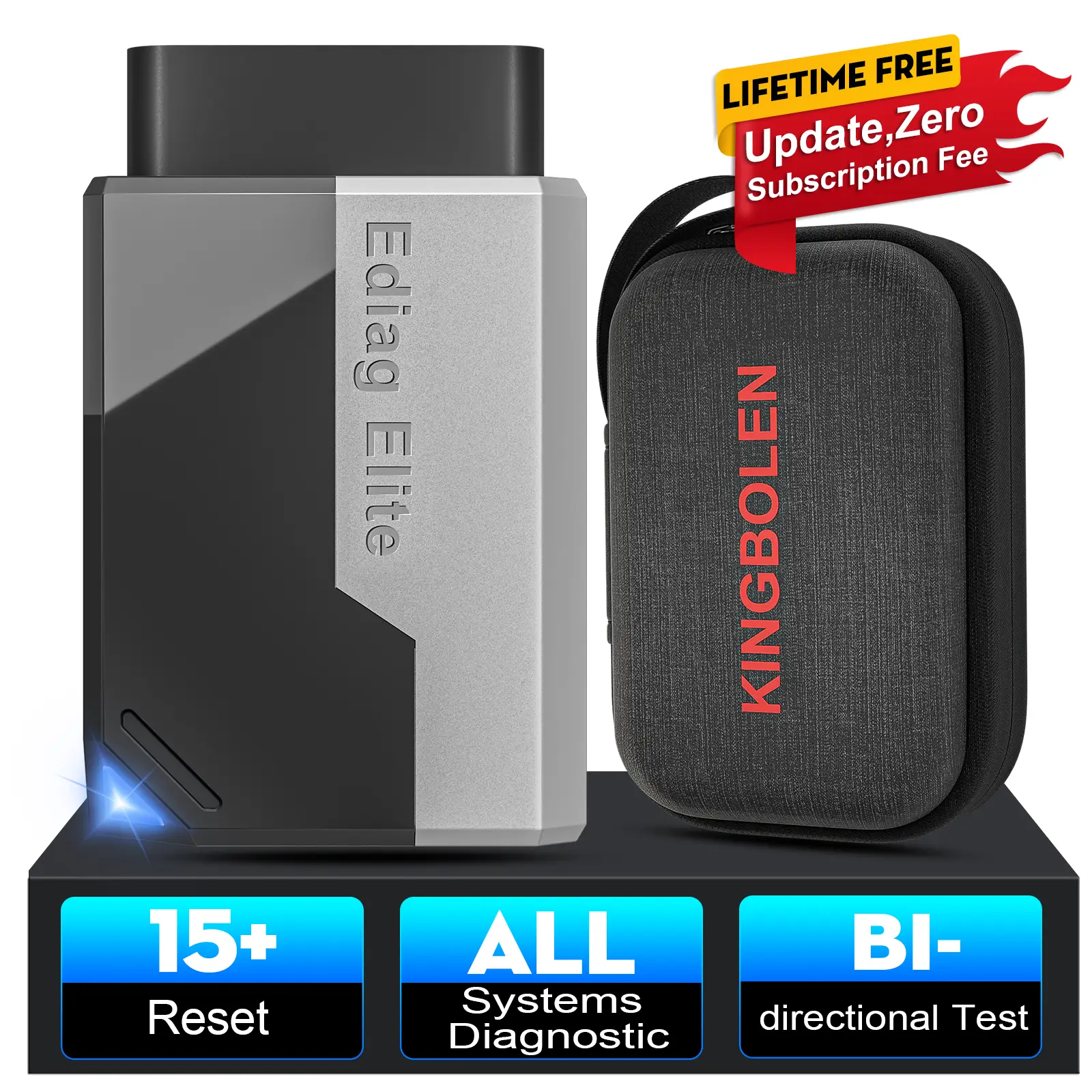KINGBOLEN Ediag Elite Bluetooth OBD2 Car Code Scanner Reader,No Subscription! 15...