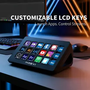 LED 15-Key Stream Deck Custom Keyboard for Streaming and Gaming, Programmable Macro Keys for Efficient Control, Compatible with Win/MAC/ps5/xbox