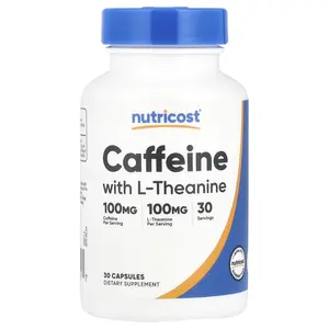Nutricost Caffeine With L-Theanine, 30 Capsules