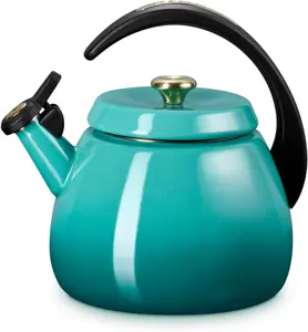 L Crust Enamel on Steel Cloche Kettle, 2.2 qt., Riviera