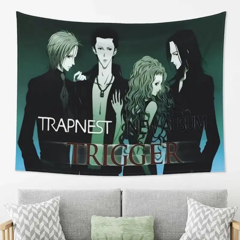 VIKAMA Trapnest Nana Anime Tapestry J-Rock Band Wall Hanging Music Album Art Aesthetic Decor Fan Gift Dorm Room Cloth