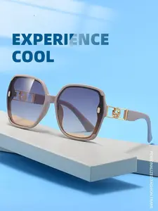 2026 Neutral Minimalist Gradient Lens Sunglasses, Fashionable Oversized Frame, High-Quality Daily Wear, Perfect for Outdoor Activities, Fashionable Frames Sunglasses, Stylish Sunglasses