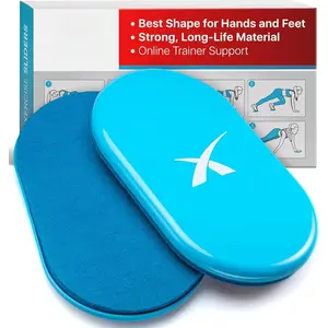 Sliders for Working Out - 2 count - Double-Sided Exercise Sliders for Hard & Carpeted Floors - Gliders for Exercising!