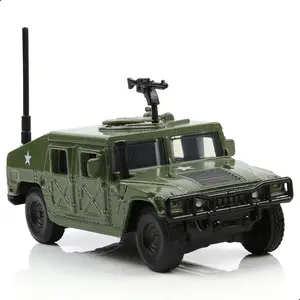 1/64 Scale H1 Military Off-Road Vehicle Die-Cast Model – HMMWV Style Desert Storm Truck with Display Stand, Collectible Military Vehicle Gift for Adults