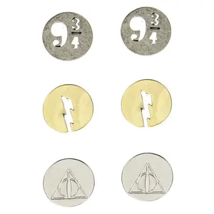 Harry Potter Earrings For Women 3 Pack 9 3/4 Lightning Bolt Scar Deathly Hallows