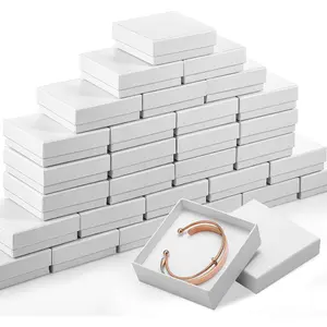 Organiser Jewelry Gift Boxes 60 Pcs Small Gift Boxes for Jewelry Earrings Necklaces Handmade Bangles Bracelets 3.5 x 3.5 x 1 Inch Cardboard
