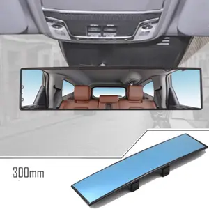 Anti-glare panoramic rearview mirror, a universal 11.81-inch panoramic convex rearview mirror, automotive accessory, suitable for cars, SUVs, trucks, and all types of vehicles