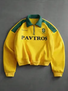 Men's streetwear style pullover hoodie with a turn-down collar, quarter zip closure, and fleece lining. Suitable for everyday wear, it also makes a great gift for friends. Casual Street Fashion