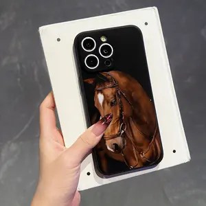 Creative Horse Pattern Shockproof Protective Phone Case Cover Accessories for iPhone 15 15 Plus 15 Pro 15 Pro Max 11-17 Series, Minimalist Design Gift