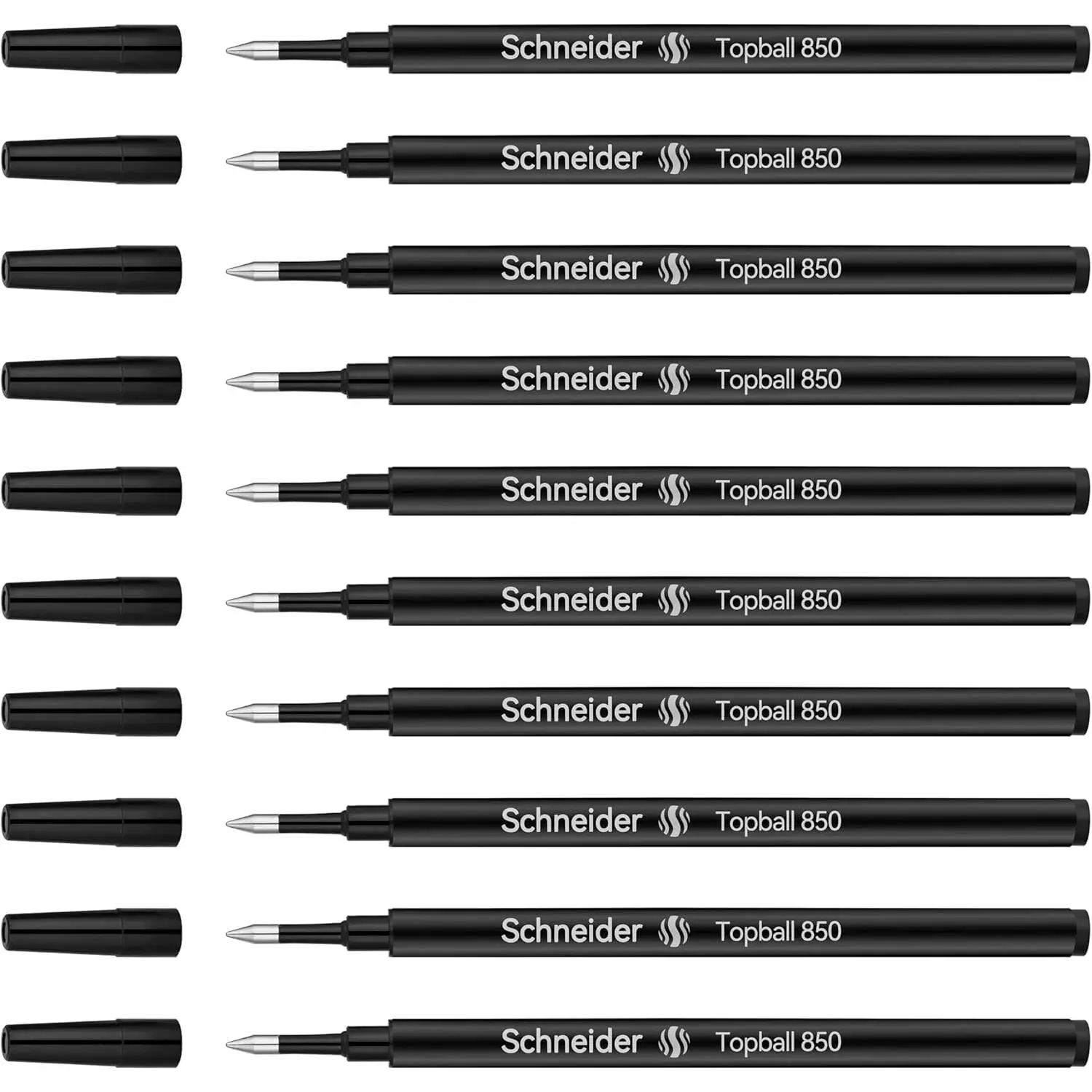 Rollerball Refill Black Fine - Smooth Writing Pack of 10 Rollerball Refills Designed for  Pens - Safety Non Dry Roller Pen Refill F -  850 Size -