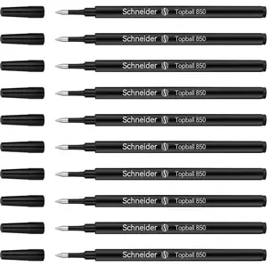 Rollerball Refill Black Fine - Smooth Writing Pack of 10 Rollerball Refills Designed for  Pens - Safety Non Dry Roller Pen Refill F -  850 Size -