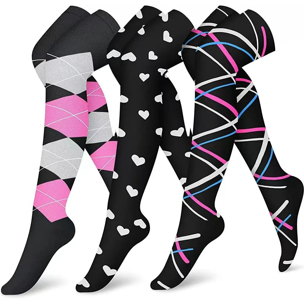 Over-Knee Sports Compression Socks – Anti-Fatigue Support for Running, Cycling & Gym Workouts, Breathable Mid-Calf Socks, Compressive Mid-Calf Socks