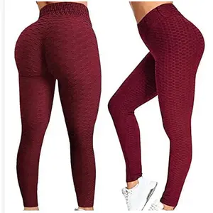 Burgundy Textured Leggings Size Small