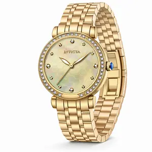 Invicta Wildflower Women’s Quartz Watch – 32mm Gold-Tone Stainless Steel (Model 69286)