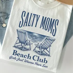 Salty Moms Beach Club ~ Unisex Apparel Printed In The USA! T-Shirt