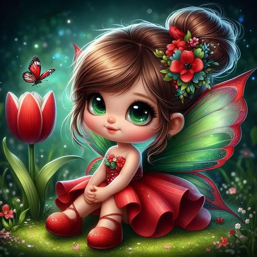 5D DIY Full Drill Round Diamond Painting - Diamond Painting Kit Fairy, Butterfly, Diamond Pattern Design. Mosaic Canvas DIY Wall Art, Home Wall Decoration, Suitable for Halloween, Christmas, Birthday, and Anniversary Gifts.