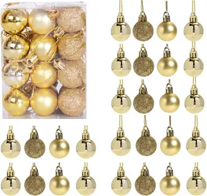 Set of 24 Mini Shatterproof Christmas Balls Tree Ornaments Party Decoration, 3cm/1.1'' ()