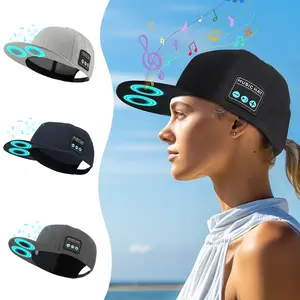 Factory Direct Sales Cross-Border Wireless Stereo Hat Bluetooth 5.4 Double Speaker Outdoor Sports Outdoor Music Peaked Cap