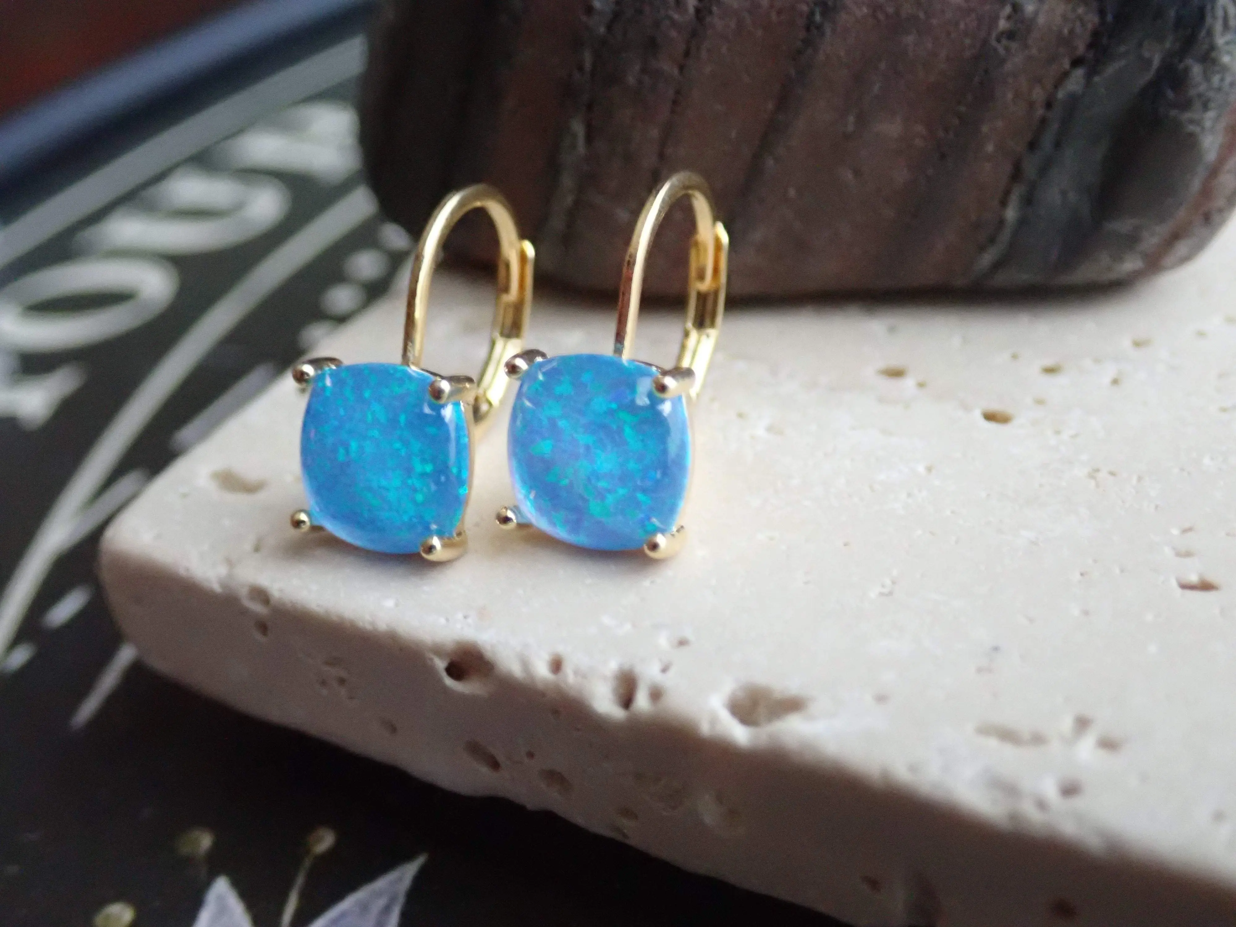 Odessa Blue Opal Leverbacks