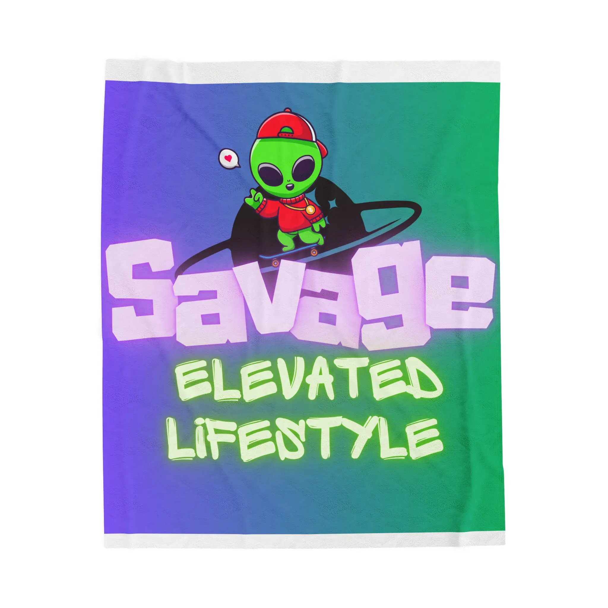 Alien Print Luxury Plush Blanket - Durable Velvet Throw for Adults, Vibrant Holiday Bedding Linen, Double Needle Topstitching, Machine Washable, Tumble Dry-Low Heat