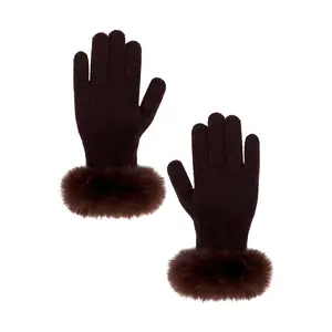 Adrienne Landau Lucie Glove in Chocolate