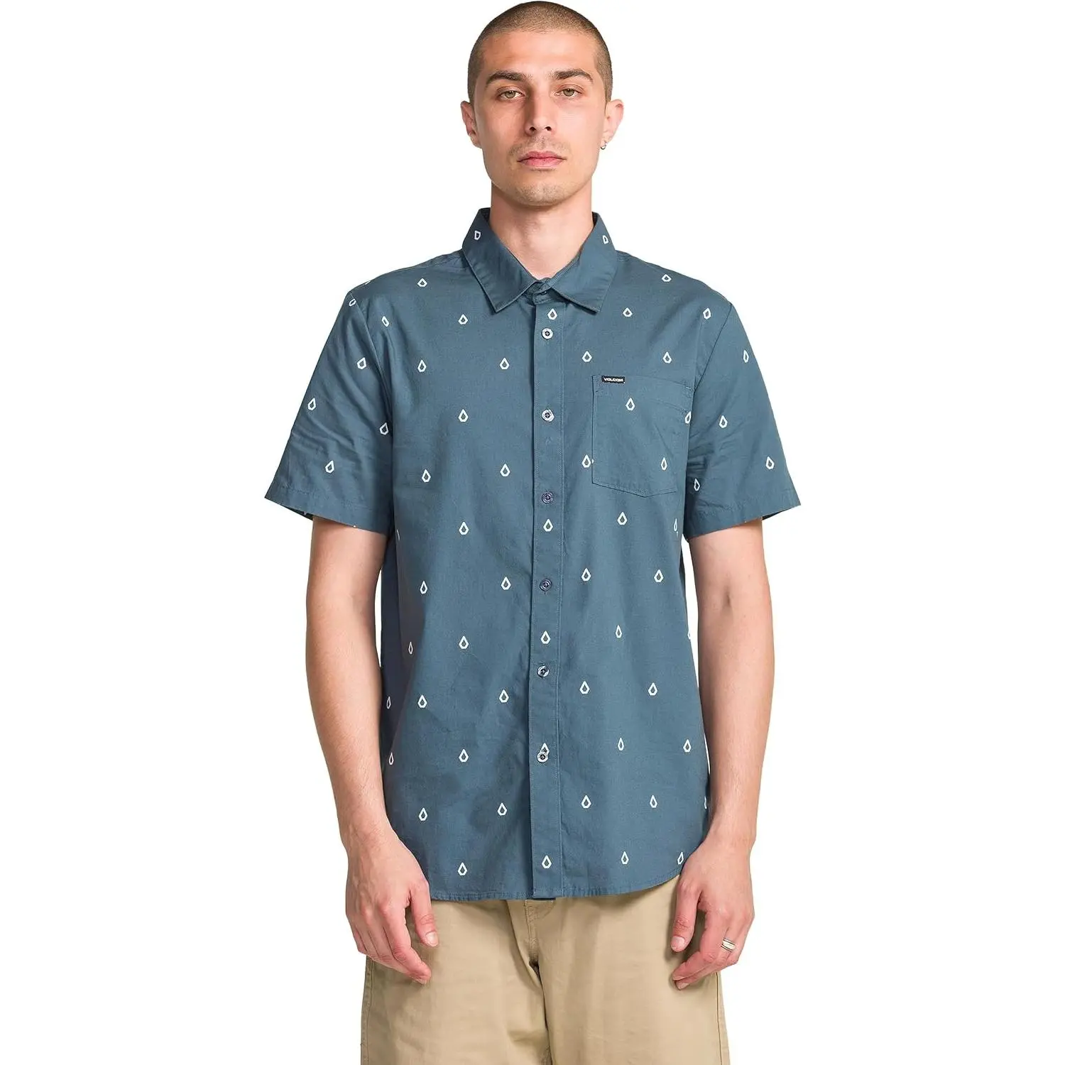 Volcom Men's Patterson Short Sleeve Button Down Woven Shirt