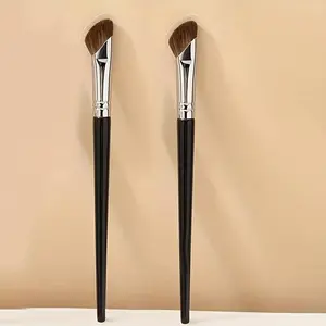 Nose Shadow Brush Set, 4 Counts/set Oblique Trimmer Finger Pulp Shadow Brush, Portable Nose Shadow Brush, Makeup Tool for Women