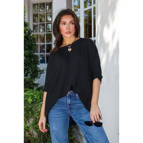 Soft Motion Ribbed Knit Top