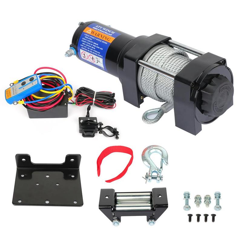 4000LBS Electric Winch 12V Towing Trailer Steel Cable Off Road w/Wireless Remote Waterproof with Remotes