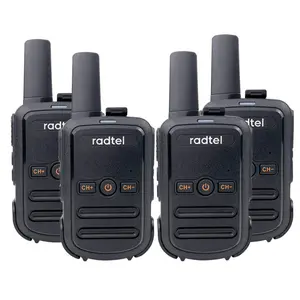 4 Pack Radtel RT12 Rechargeable Walkie Talkies for Adults Long Range Handheld FRS Two Way Radio 16CH Handsfree VOX for Camping Hiking (4 Pack)