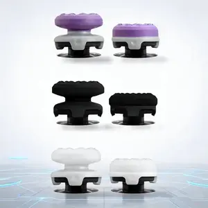 Professional Thumbsticks for PS4 & PS5, Purple Black White, Improved Accuracy & Comfort, Non-Slip Grip, Controller Accessories & Precision Rings Aim Assist Motion Control for PS4 PS5 Xbox One XBX Switch Pro Scuf Controller (Black/Purple/Green)