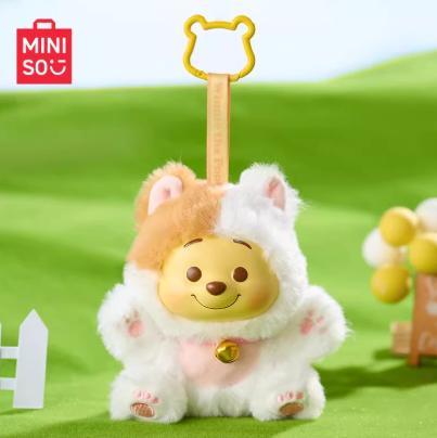 【New Year】MINISO Disney Winnie the Pooh Series Naughty Party Vinyl Plush Blind Box Keychain Doll, Cute Design, Exquisite Craftsmanship