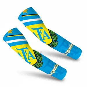Cooling Arm Sleeves for Men & Women, UV Sun Protection Sports Compression Sleeves, Breathable Soccer Fan Inspired Arm Covers for Running, Cycling, Basketball, Football Games, Outdoor Training & Daily Wear