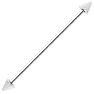 Surgical Steel Industrial Barbell 16 Gauge 1-1/2" (38 MM) With Spikes