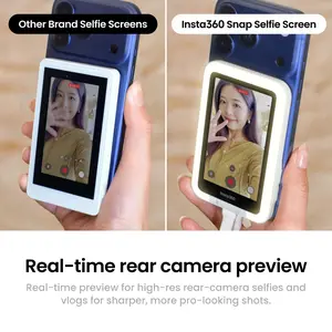 Insta360 Snap Selfie Screen - Vlogging, Compatible vith iPhone & Android, Touchscreen Control, Wired Instant Connection