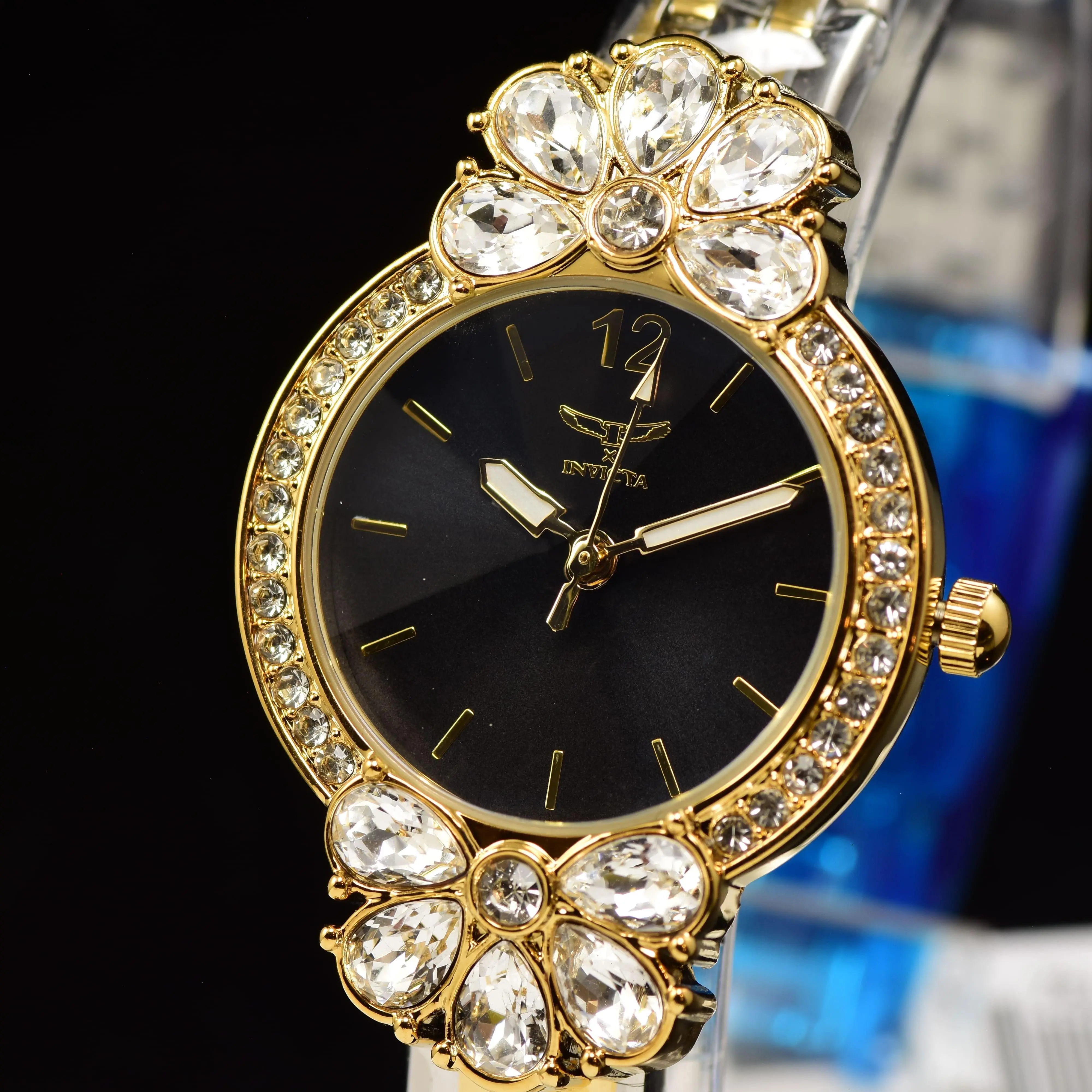 Invicta Wildflower Women\'s Watch--Rose Gold  With Black Dial and Crystals--30 mm ✈️✈️✈️BEST SELLER RESTOCK ARRIVED???? ⌚️Invicta  main image 4