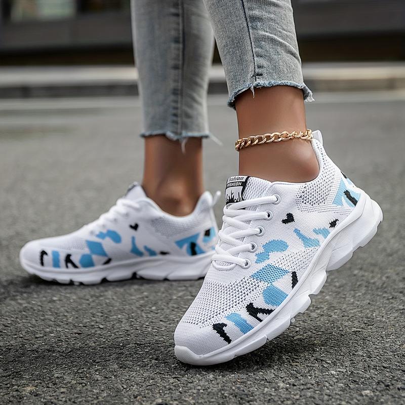 Women'S Camouflage Running Shoes - Lightweight, Breathable, Durable Fabric - Fashionable Lace Up Design Suitable For Outdoor Activities