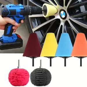 Car Wheel Hub Polishing Cone Sponge, Universal Car Wheel Hub Care Sponge, Polishing Sponge for Aluminum and Stainless Steel, Car Detailing Accessories, Car Shine Enhancer