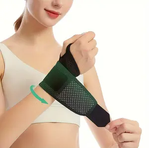 2 Pack Wrist Compression Strap and Wrist Brace Sport Wrist Support for Fitness, Weightlifting, Tendonitis, Carpal Tunnel Arthritis, Pain Relief-Wear Anywhere-Adjustable (Black)