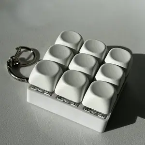 Mechanical Keyboard Fidget Toy Keychain, Durable Button Portable Backpack Accessory, Gift for Adults (Father's Day Present), Fidget Keyboard