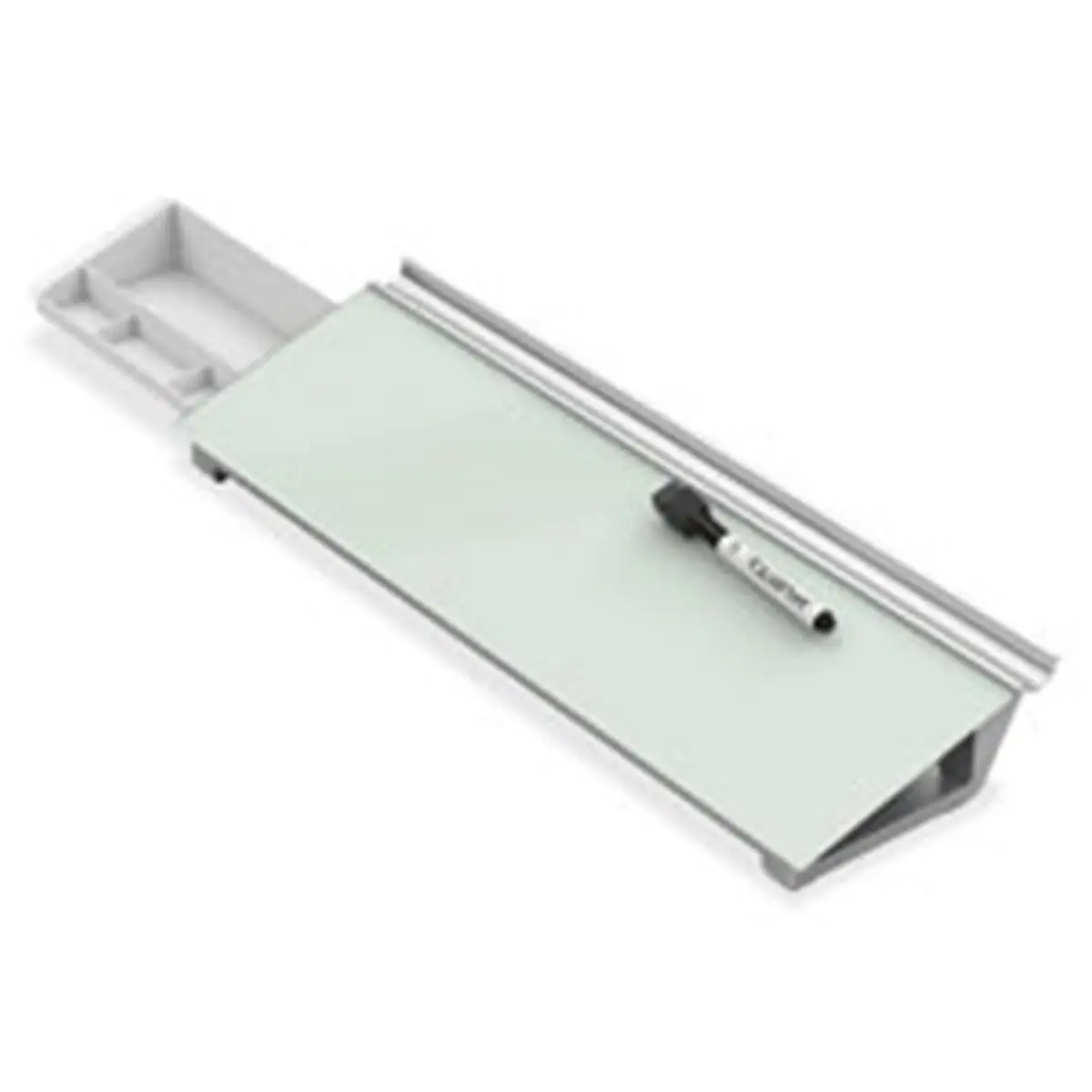 212 MAIN Dry-Erase Glass Desktop Writing Board - White, Angled Tilt Glass Top, Stain-Free, Compatible with Marker Pen