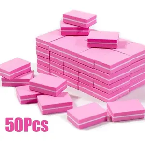 50 PCS Nail Buffers, Grit Mini Buffer Block, Mini Nail Files for Acrylic & Natural Nails,Double-Sided Buffing Blocks for Manicure, Salon & Home Use