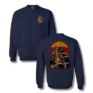 Firefighter Sweatshirt, Hoodie, Vintage Fire Rescue Graphic Design Pullover, Soft Cotton Blend Hoodie for Men, Women, Firefighter Appreciation Gift for Firefighters, Families, Supporters