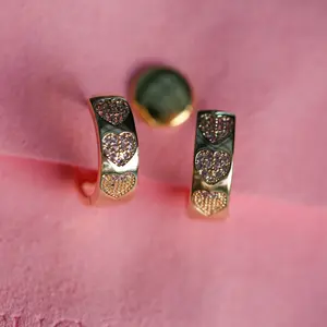 Heart Rosy Hoop Earrings