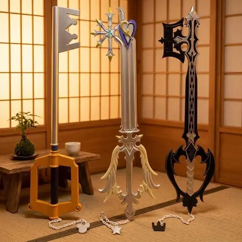 33inch/87cm ABS Unsharpened Large Fake Key Safe - PU Plastic Anime Cosplay Prop, Real-Size Samurai Accessory for Halloween Parties, Photography Gifts for Anime Lovers