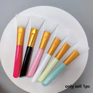 Silicone Facial Mask Brush Set, Facial Care Tools, Soft Fiber Face Mask Applicator Tool, Portable Beauty Makeup Brushes for Home Travel Use